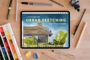 17款城市素描草图风格Procreate笔刷预设打包免费下载