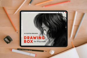 30款ipad procreate素描水彩蜡笔画笔笔刷资源百度网盘打包下载