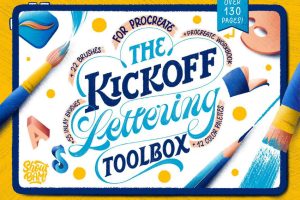 The KickOff书法字母procreate笔刷打包百度云网盘下载