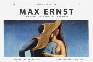 8款马克斯恩斯特Max Ernst笔刷超现实主义大师经典油画procreate笔刷下载