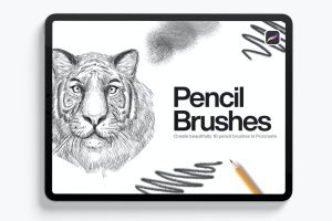 10个铅笔素描铅笔procreate笔刷资源百度网盘下载
